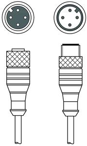 Leuze KDS U-M12-4A-M12-4A-P1-030 Bağlantı kablosu