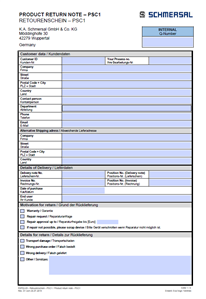 Schmersal Return Note PROTECT PSC1