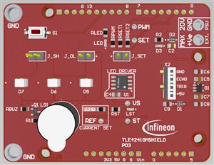 Infineon TLE4241SYS_SHIELD Shield for Arduino and evaluation board for TLE4241GM Turkiye