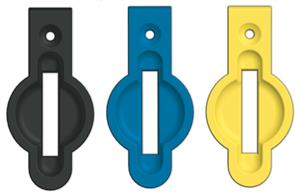 Euchner AY-SET-CVR-165413 Color cover set for CKS key adapter (black, blue, yellow)