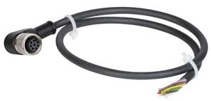 Euchner C-M12F08-08X025PU10,0-MA-113188 Connecting cable with angled plug connector M12, 8-pin, 10 m