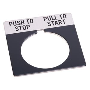 Allen Bradley 800T-X617 30mm 800T PULL ON/PUSH OFF Legend Plate