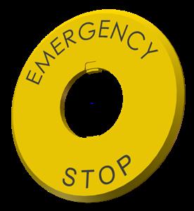 Euchner ES-HWAV-27 Plate for emergency stop ES-XW