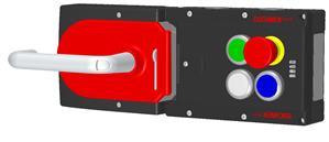 Euchner MGB-L1H-ARA-L-117231 Locking set MGB-L1H-ARA (guard locking by spring force) with 3 pushbuttons, emergency stop