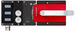 Euchner MGB2-IH-BR-U-S5-PY-R-169585 Complete set MGB2-I-BR (M23, 2 pushbuttons, door hinge on right)