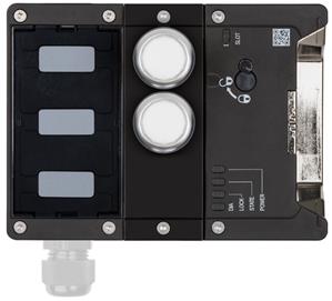 Euchner MGB2-L1-BR-U-XB7S0-DY-R-164394 Locking module MGB2-L1-BR (2 pushbuttons, closed-circuit current principle, door hinge on right) Turkiye