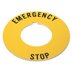 Allen Bradley 800T-X646EM 30mm 800T EMERGENCY STOP Yel Ring Legend