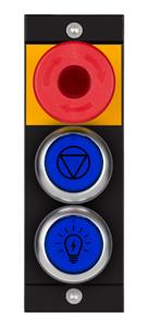 Euchner MSM-1-P-CA-BPP-E2-162930 Submodule MSM-1-P (illuminated emergency stop, 2 illuminated blue pushbuttons with symbol)