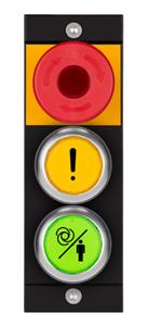 Euchner MSM-1-P-TA-BPP-I5-167902 Submodule MSM-1-P (illuminated emergency stop, 2 illuminated pushbuttons with symbol)