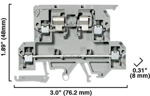 Allen Bradley 1492-JD3FB120 Double Level Fusible Terminal Block with LED