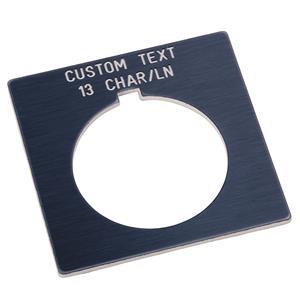 Allen Bradley 800H-W100E 30mm 800H Grey Custom Text Legend Plate Turkiye