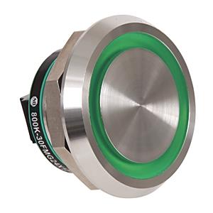 Allen Bradley 800K-30FMG24X10U100 800K 305mm Piezo Push Button 24V AC/DC Illuminated Green 1 NO Symbol