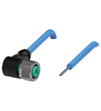 Pepperl+Fuchs V1-W-N-2M-PUR Female cordset single-ended M12 angled A-coded, 2-pin, PUR cable blue, NAMUR