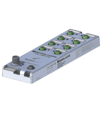 Pepperl+Fuchs ICRL-U-8M12-G60 Ethernet unmanaged IP67 switch with 8 M12 ports and extended temperature range