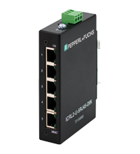 Pepperl+Fuchs ICRL2-U-5RJ45-DIN Ethernet unmanaged switch with 5 RJ45 ports and extended temperature range