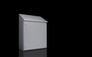 Rittal HD 1311.600 HD Compact enclosure, WxHxD: 610x650(H1)x821(H2)x300 mm, stainless steel, 14301, with mounting plate, with hinged door and silicone seal