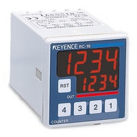 Keyence RC-19 48-mm□ 4-digit 7-segment LED, One-stage Preset, DC Power Supply