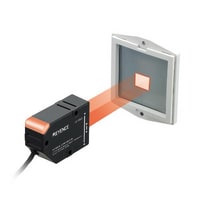 Keyence LV-S63 Sensor head, Retro-reflective, Long-distance transparent object