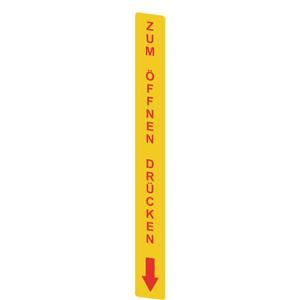 Pizzato VF AP-A1AGR04 Yellow adhesive in PC, rectangular 300x32 mm, red writing 