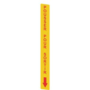 Pizzato VF AP-A1AGR05 Yellow adhesive in PC, rectangular 300x32 mm, red writing 