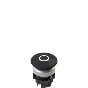 Pizzato E2 1PU2F149L1 Spring-return black mushroom pushbutton with marking