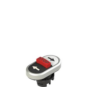 Pizzato E2 1PTRS9AABD Triple lower flush pushbutton, with marking Turkiye