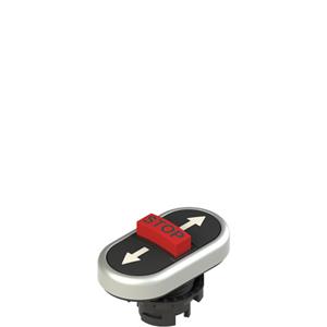 Pizzato E2 1PTRS9AABF Triple lower flush pushbutton, with marking Turkiye