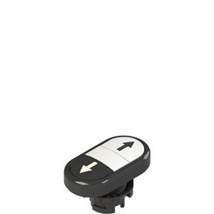 Pizzato E2 1PDRL1AABN Double lower flush pushbutton, with marking Turkiye
