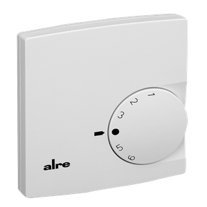 Alre RTBSB-001.000/01 Room thermostat, surface-mounted, 5…30…°C, 230V AC, NC contact, Scale 1…6