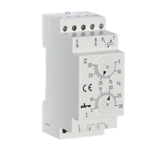 Alre ITR 79.600 Temperature controller for standard rail mounting, 2x 5…30…°C Turkiye