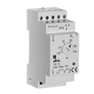 Alre ITR 79.508 Temperature controller for standard rail mounting, -10…+40…°C Turkiye