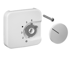 Alre JZ-001.200/BJ Cover set for room thermostat RTBSU/FTR, BUSCH-JAEGER Reflex SI/SI linear, pure white (similar to RAL9010), gloss