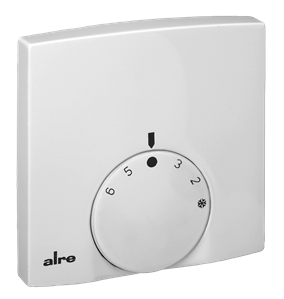 Alre RTBSB-201.500 Room thermostat, surface-mounted super flat, 5…30…°C, 230V AC, NC contact, 2-wire connection