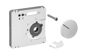 Alre JZ-009.020 Cover set for underfloor temperature controller FETR 101716, 50×50, traffic/studio white (RAL9016), gloss