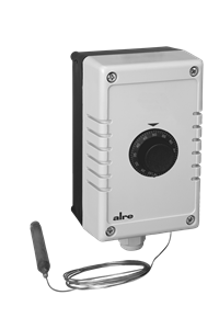 Alre JMT-206 X Capillary thermostat, wall mounting, 20…80…°C, 2-stage, adjustable switching difference between stages 17K, capillary length 15m