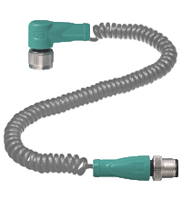 Pepperl+Fuchs V1-W-0,5/2,5M-PUR-V1-G Connection cable, Helix cable