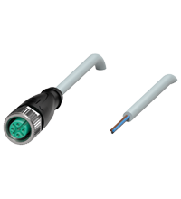 Pepperl+Fuchs V11-G-2M-PVC Female cordset single-ended M12 straight A-coded, 3-pin, PVC cable grey
