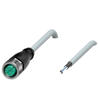 Pepperl+Fuchs V15-G-20M-PVC-ABG Female cordset single-ended M12 straight A-coded, 5-pin, PVC cable grey, shielded