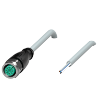 Pepperl+Fuchs V15-GV4A-10M-PVC Female cordset single-ended M12 straight stainless steel 14404, A-coded, 5-pin, PVC cable grey