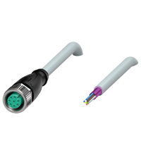 Pepperl+Fuchs V17-G-3M-PUR Female cordset single-ended M12 straight A-coded, 8-pin, PUR cable grey, shielded Turkiye