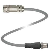 Pepperl+Fuchs V19-G-2M-PVC-TP-V19-G Double-ended cordset, M12 to M12, PVC cable, 8-pin, shielded