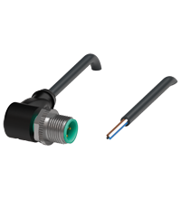 Pepperl+Fuchs V1S-W-BK5M-PVC-U Male cordset single-ended M12 angled A-coded, 4-pin, PVC cable black, UL approved