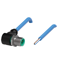 Pepperl+Fuchs V1S-W-N4-0,5M-PVC Male cordset single-ended M12 angled A-coded, 4-pin, PVC cable blue, NAMUR