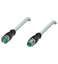 Pepperl+Fuchs V31-GM-5M-PUR-V3-GM Cordset M8 socket straight A-coded 4-pin to M8 plug straight A-coded 3-pin, PUR cable grey