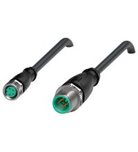Pepperl+Fuchs V31-GM-BK5M-PVC-U-V1-G Cordset M8 socket straight to M12 plug straight A-coded, 4-pin, PVC cable black, UL approved Turkiye