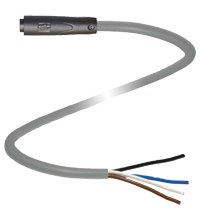 Pepperl+Fuchs V31-GR-5M-PUR Female cordset single-ended M8 snap-lock straight A-coded, 4-pin, PUR cable grey