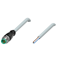 Pepperl+Fuchs V31S-GM-0,3M-PUR Male cordset single-ended M8 straight A-coded, 4-pin, PUR cable grey