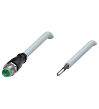 Pepperl+Fuchs V31S-GM-5M-PUR-ABG Male cordset single-ended M8 straight A-coded, 4-pin, PUR cable grey, shielded