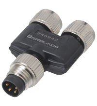 Pepperl+Fuchs V31S-T-V3 Y-Splitter M8 plug 4-pin to 2x M8 socket 3-pin