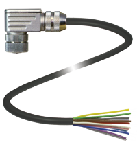 Pepperl+Fuchs 42312B-05M-12P-SCS Single-ended female cordset, M16, 12-pin, PVC cable, 12-wire